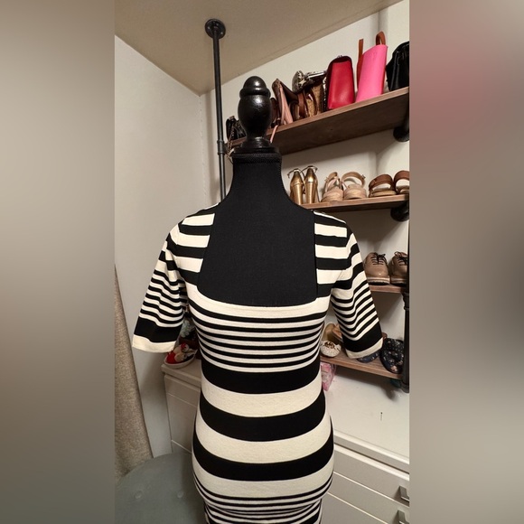 Black and White Striped Dress - Picture 3 of 5
